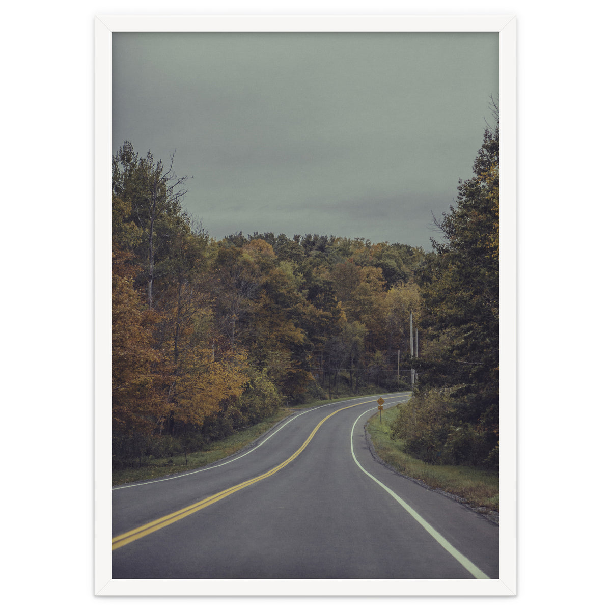 Fall Road in Upstate New York