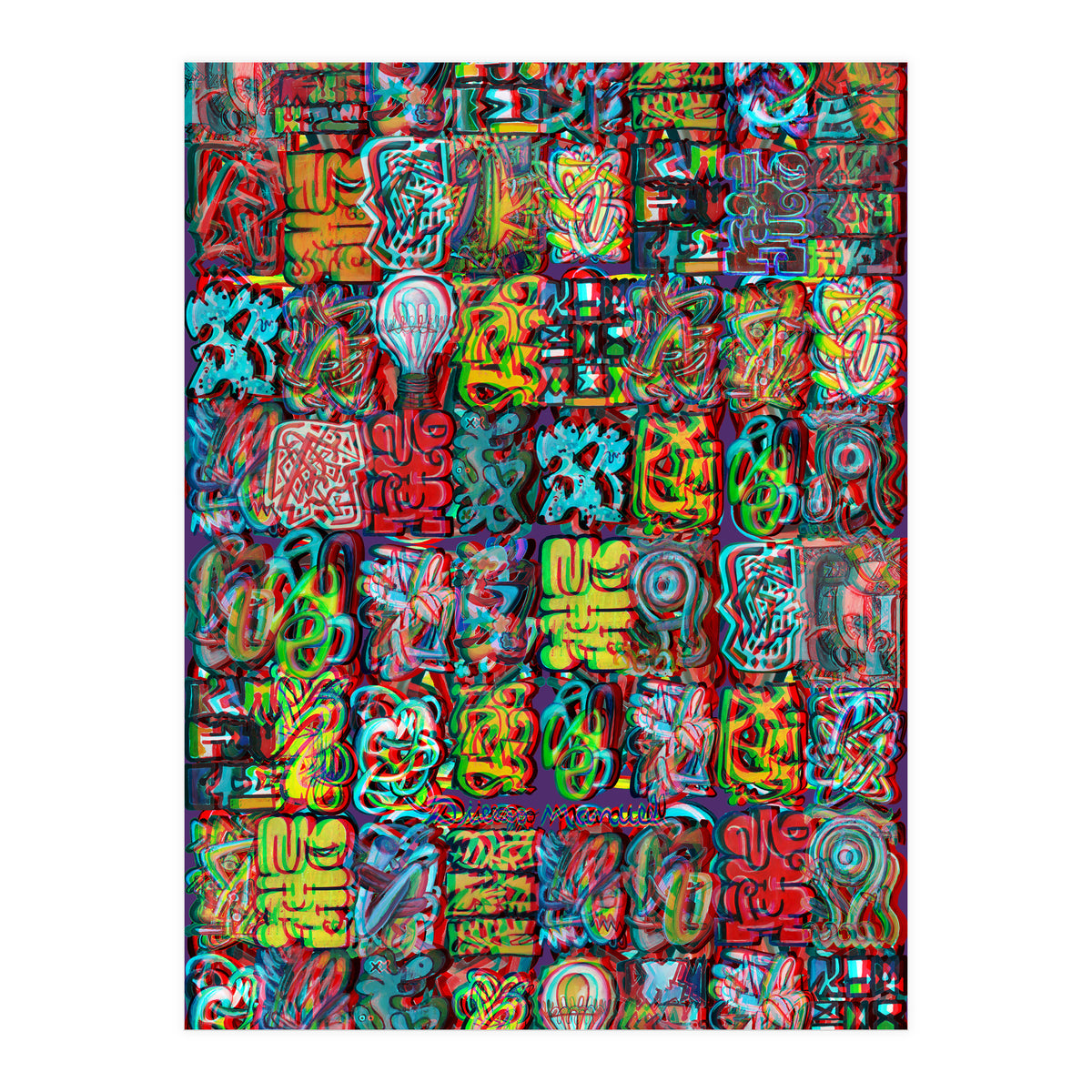 Formas 14 34 3d And Graffiti 3 (Print Only)