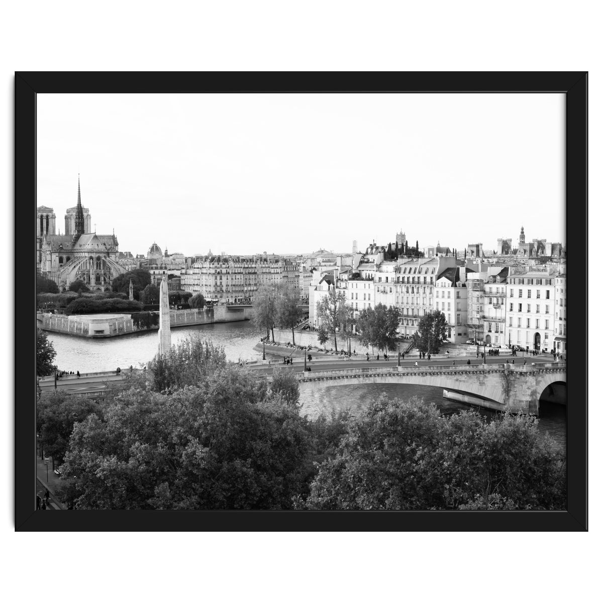 Paris View in Black and White