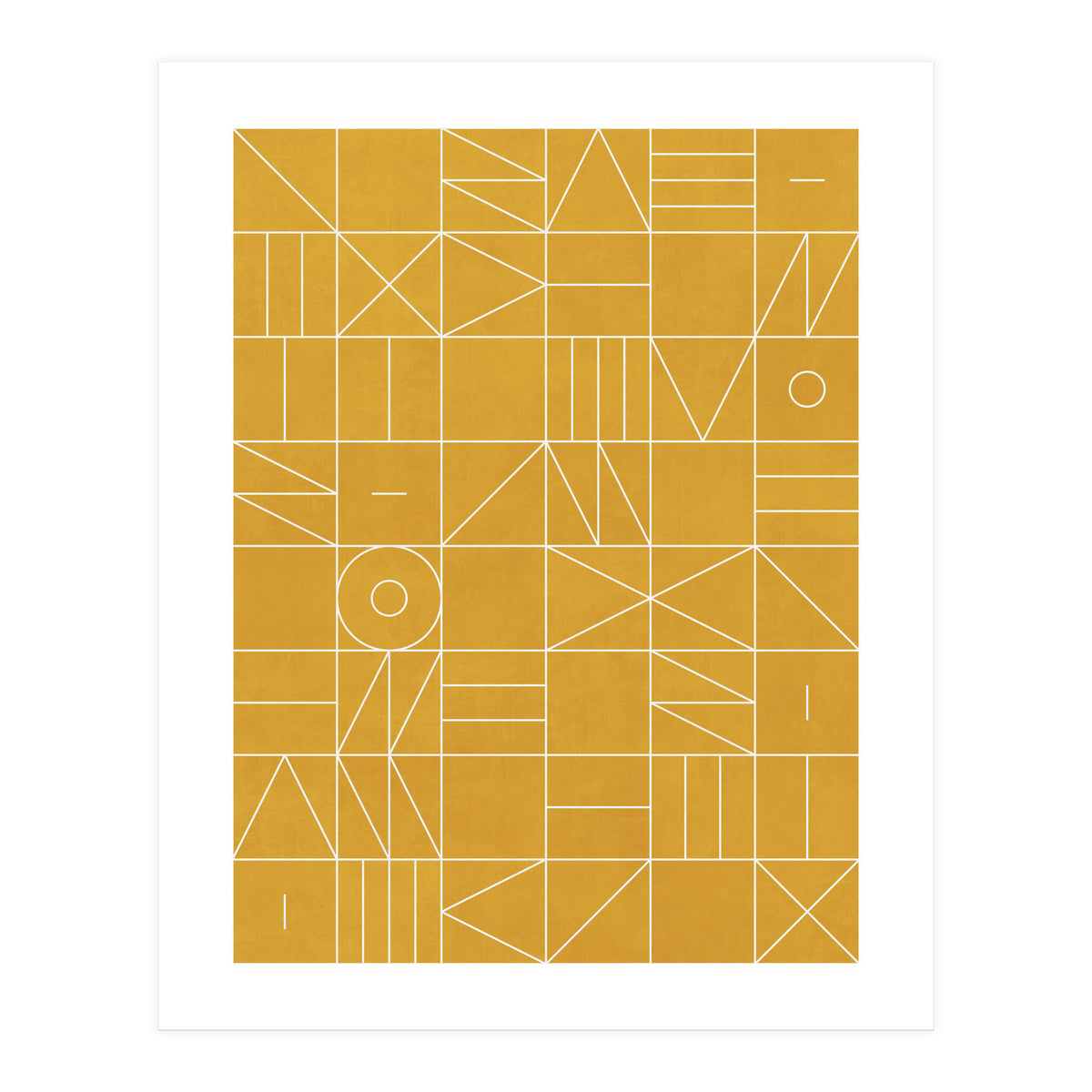 My Favorite Geometric Patterns No.4 - Mustard Yellow (Print Only)