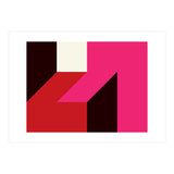 Geometric Shapes No. 62 - red, magenta & black (Print Only) thumbnail