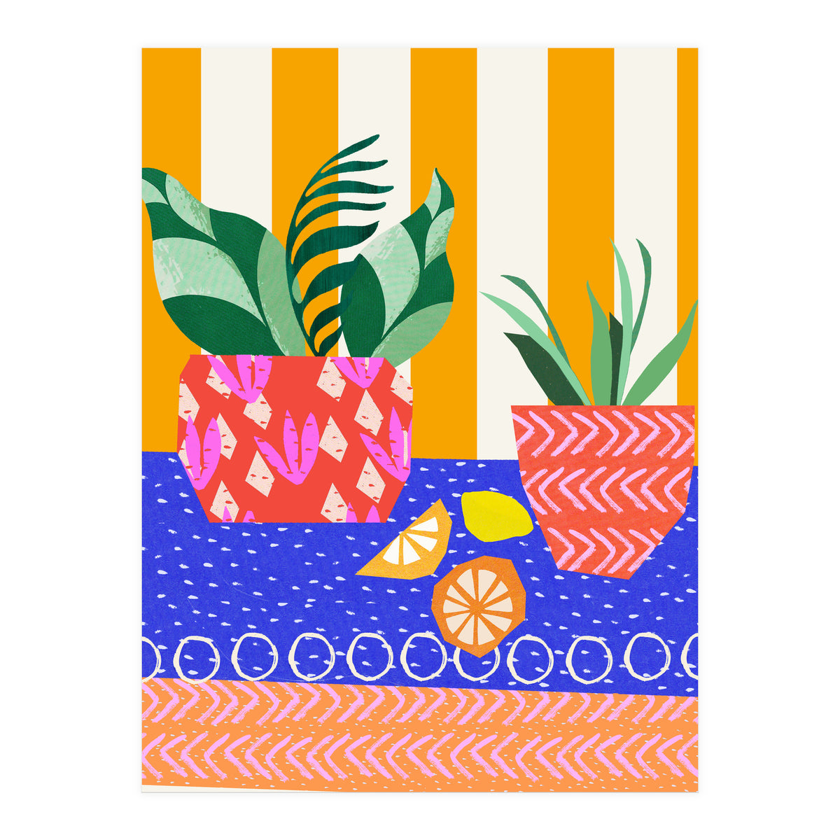 Stripes and circles (Print Only)