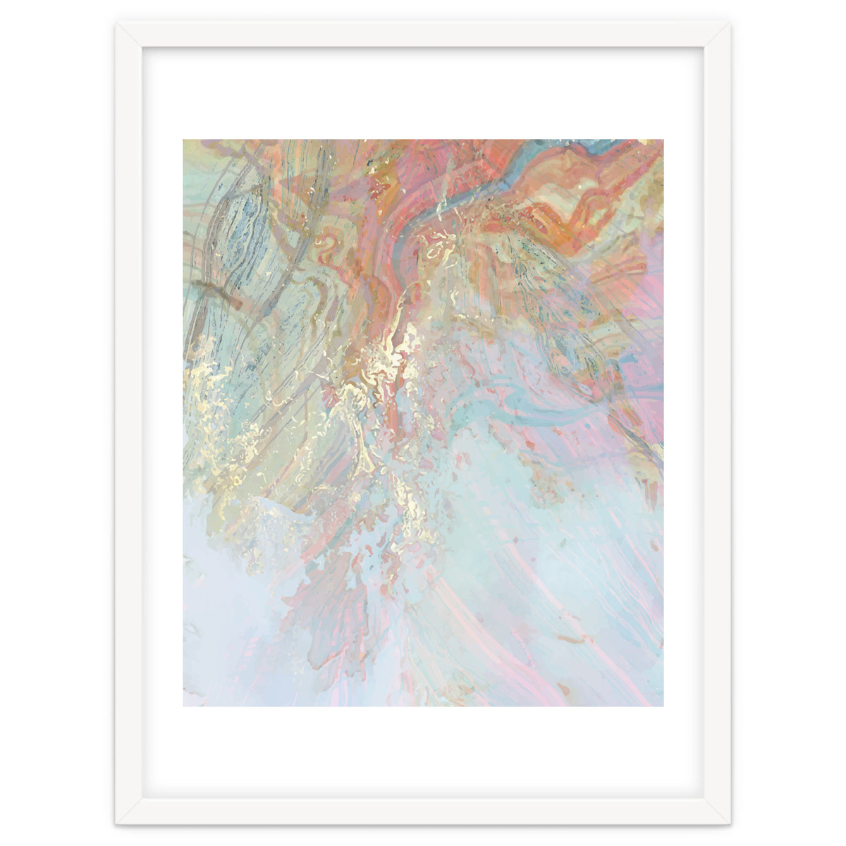 Marble Luxe, Abstract Nature Bohemian Texture, Blush Gold Scandanavian Pastel Neutral