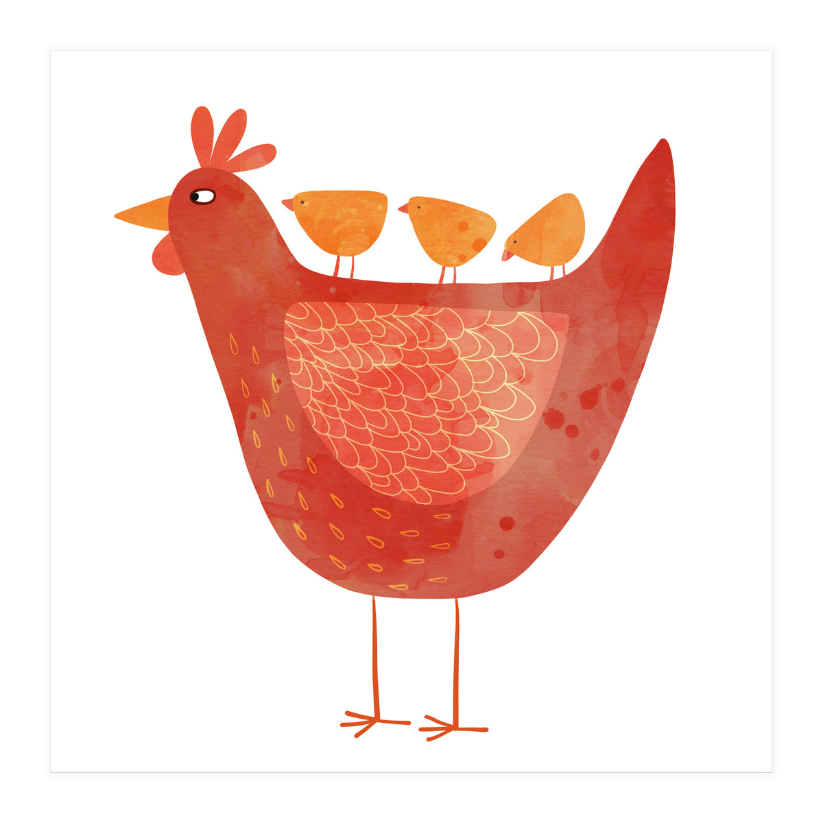 Hen and Chicks (Print Only)