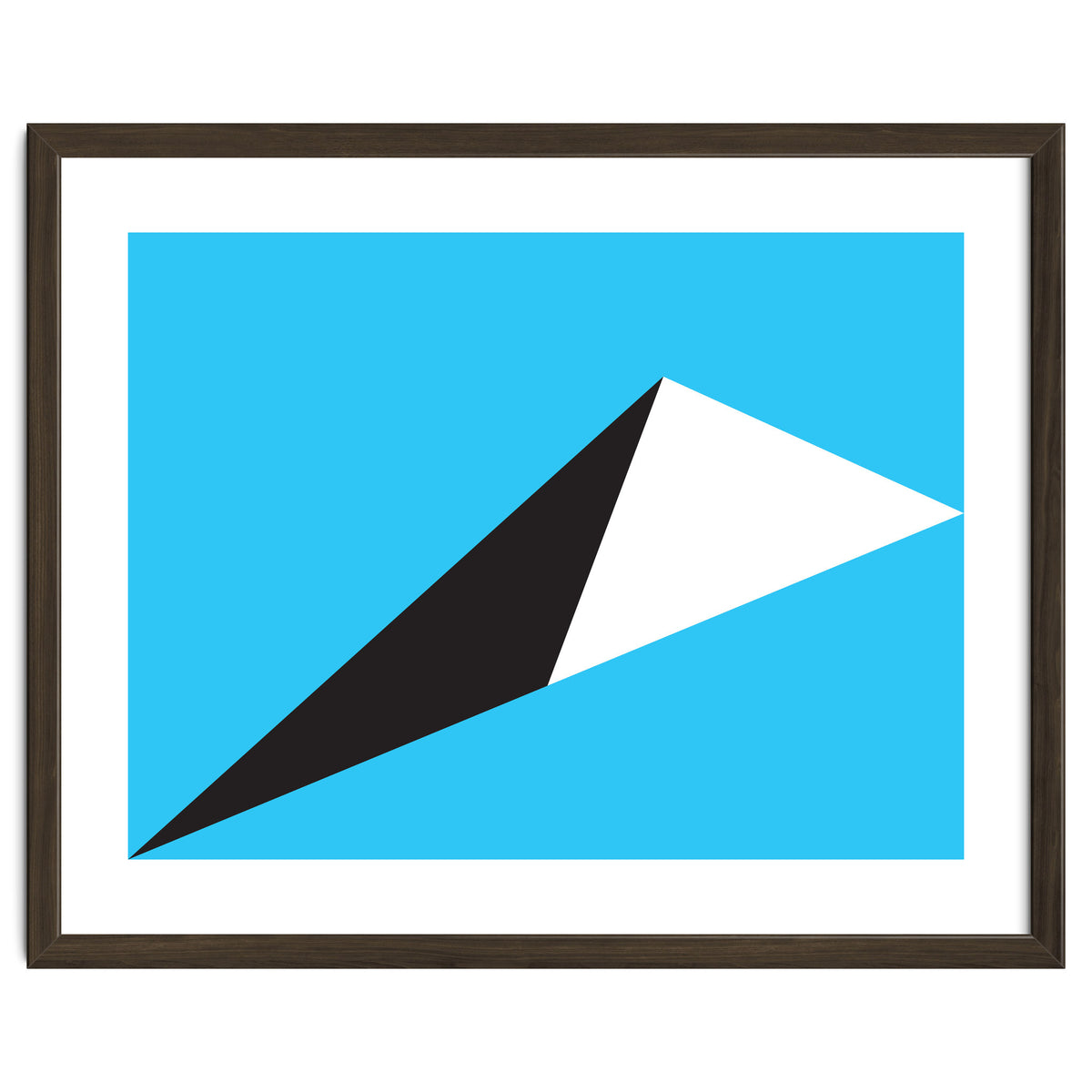 Geometric Shapes No. 70 - sky blue & black