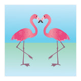 Two Pink flamingo's (Print Only) thumbnail