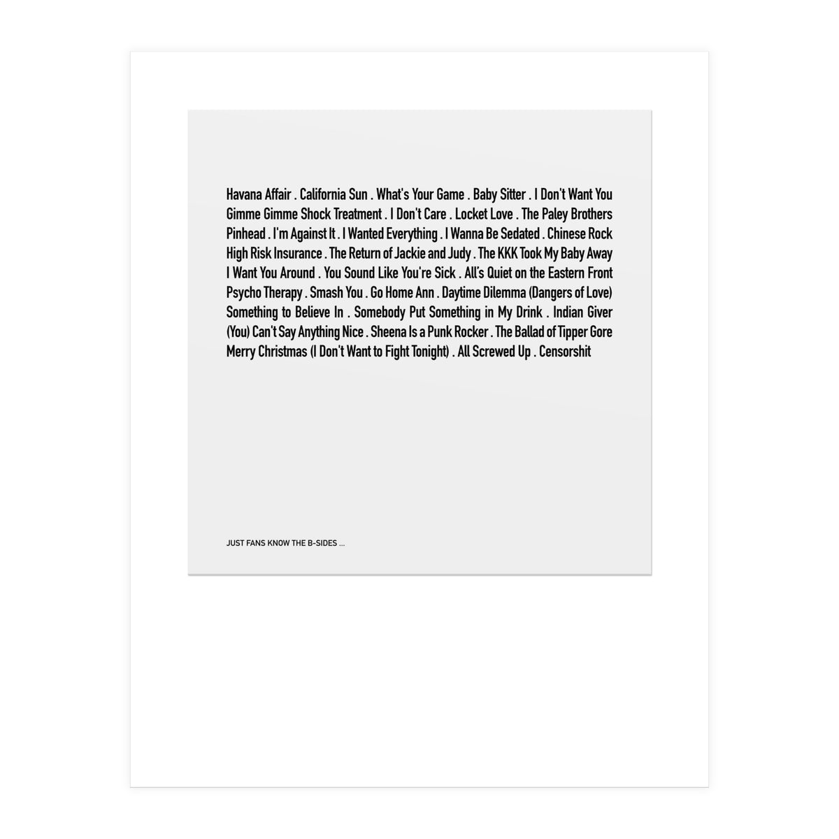 JUST RAMONES (Print Only)