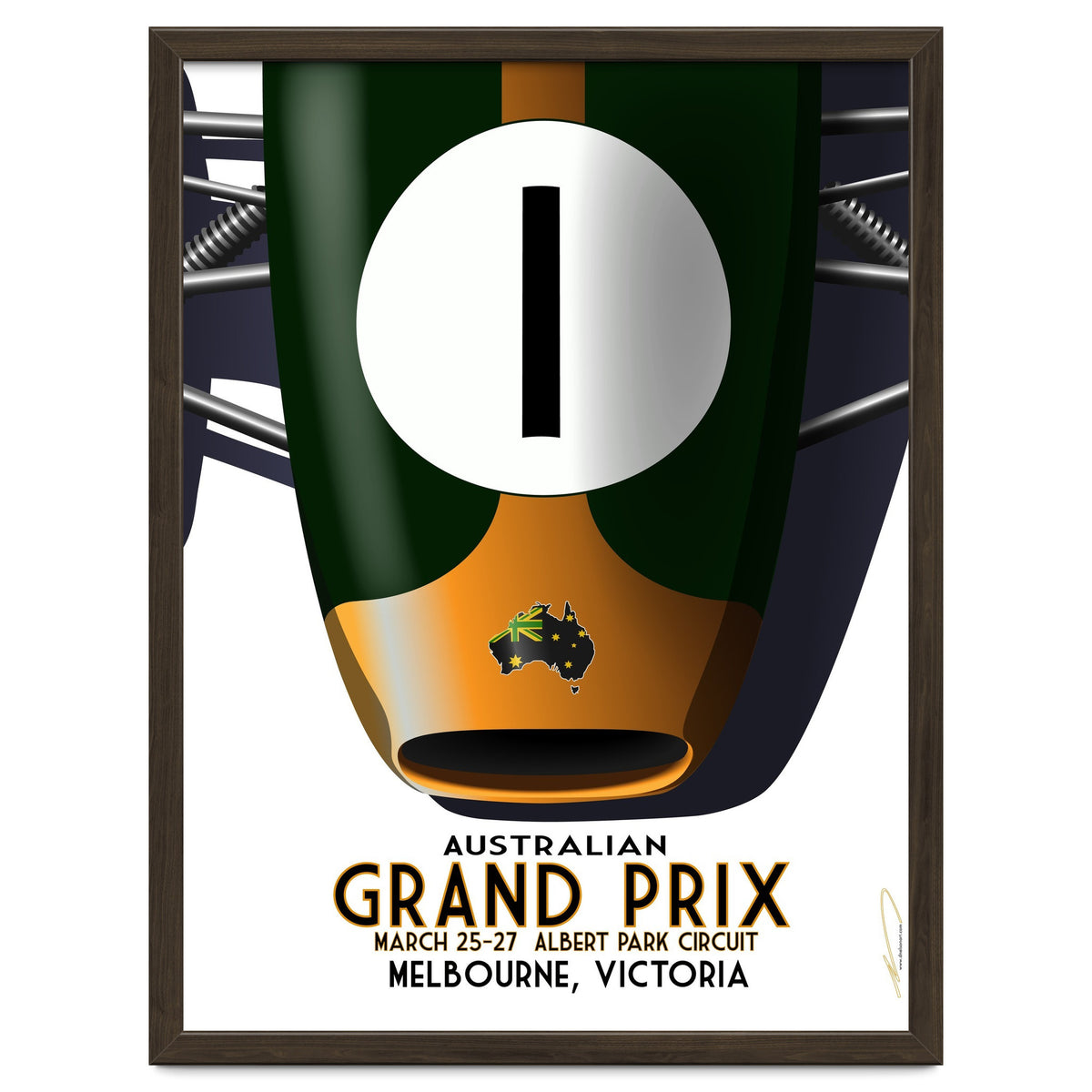 Australian Grand Prix Art Deco poster