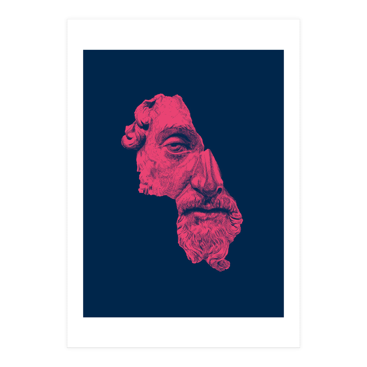 MARCUS AURELIUS ANTONINUS AUGUSTUS / prussian blue / vivid red (Print Only)