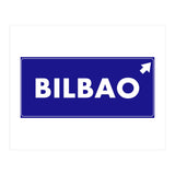 Let`s go to Bilbao, Spain! Blue road sign (Print Only) thumbnail