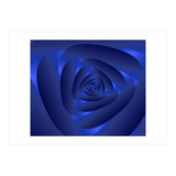 Blue Color Rose Spiral Pattern (Print Only) thumbnail