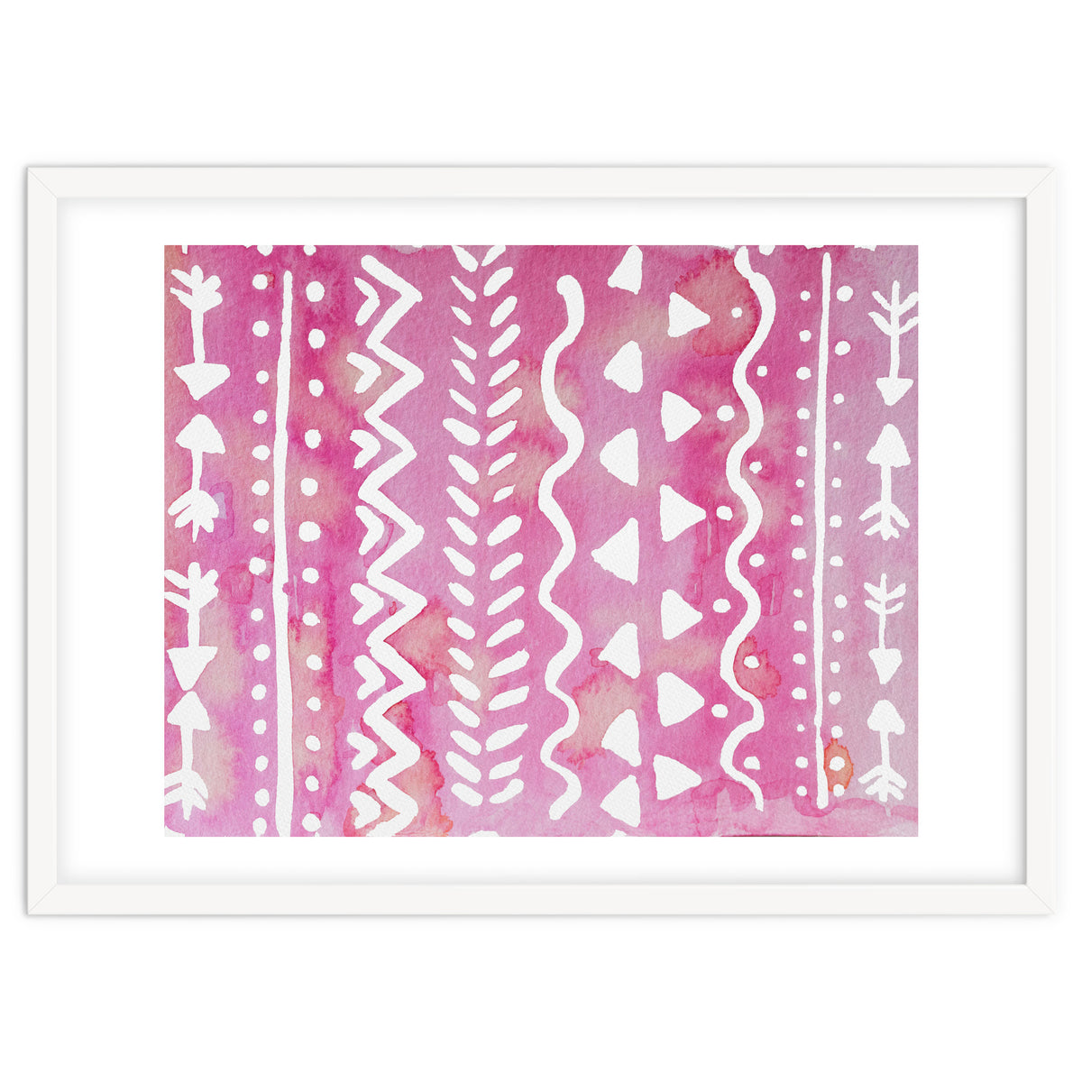 Abstract boho tribal pattern in pink