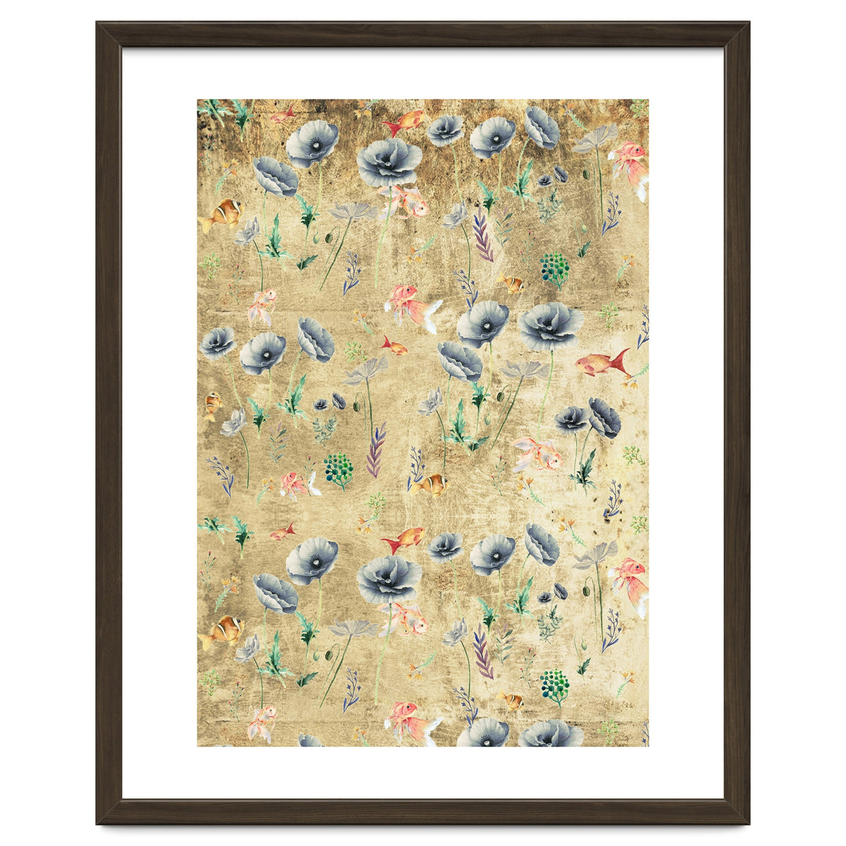 Fishes & Garden #Gold-plated