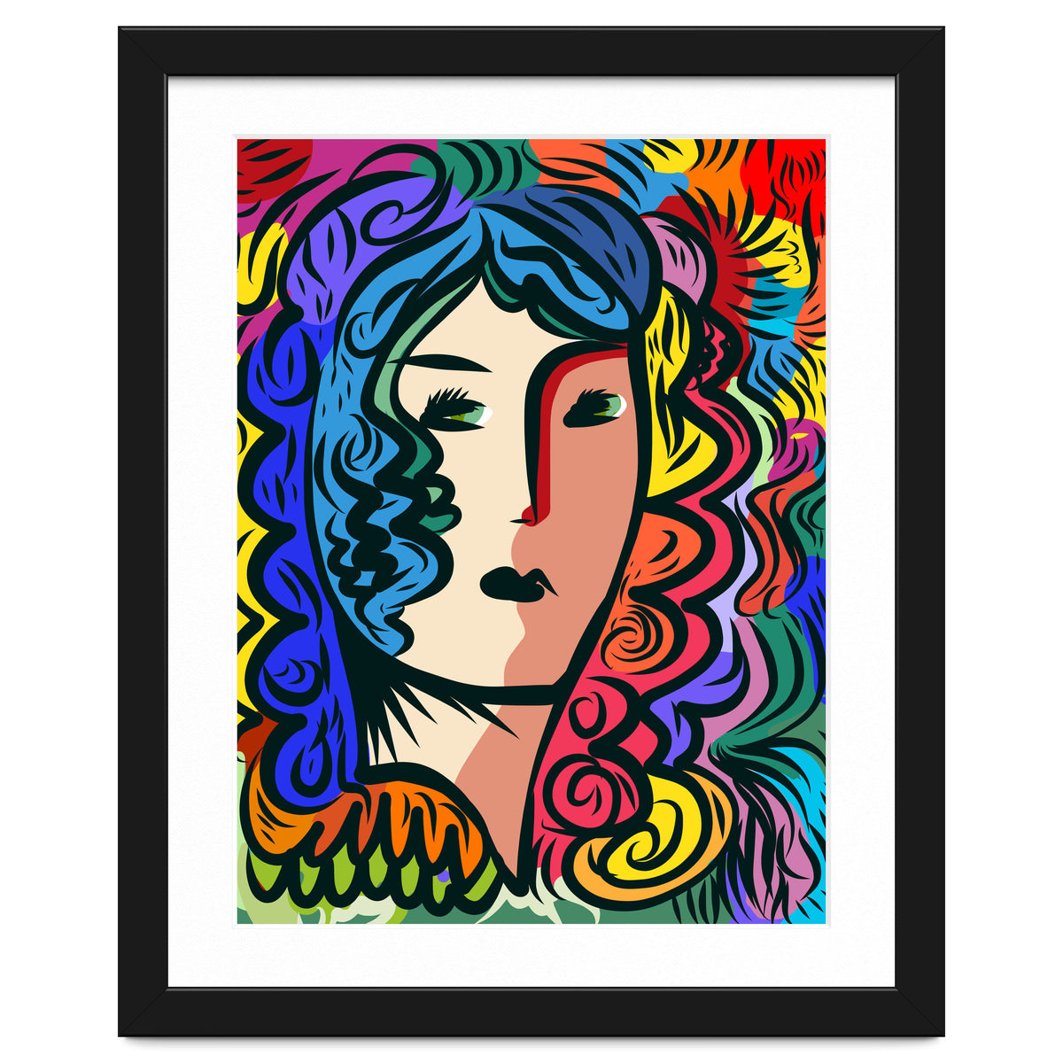 Rainbow Portrait Girl