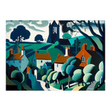 English Country Village Painting (Print Only) thumbnail