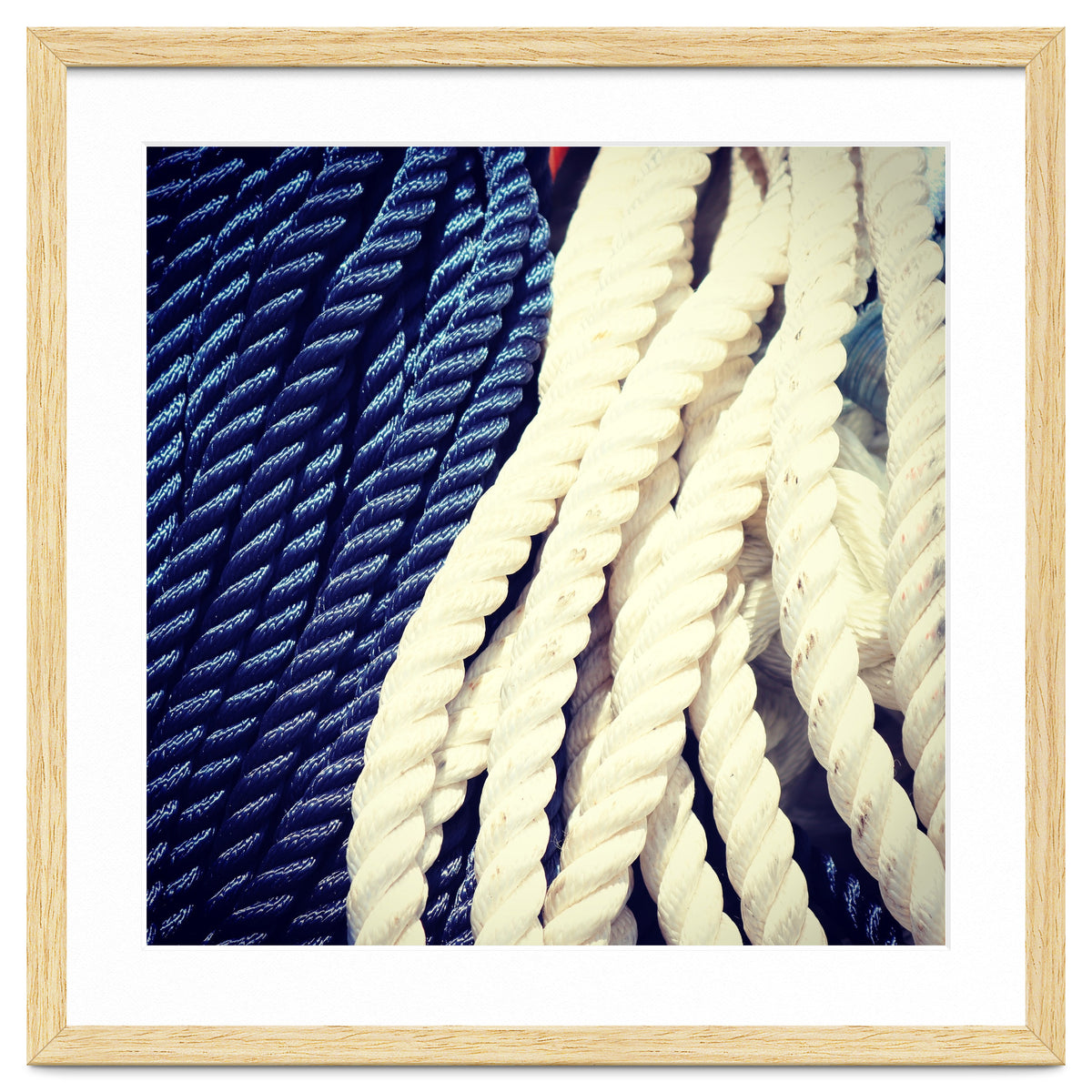 Blue and white fishing rope