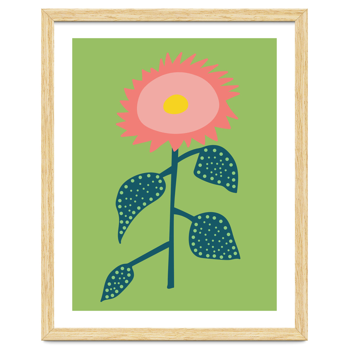 Abstract Sunflower Art