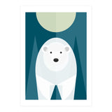 Mid Century Geometric Polar Bear (Print Only) thumbnail