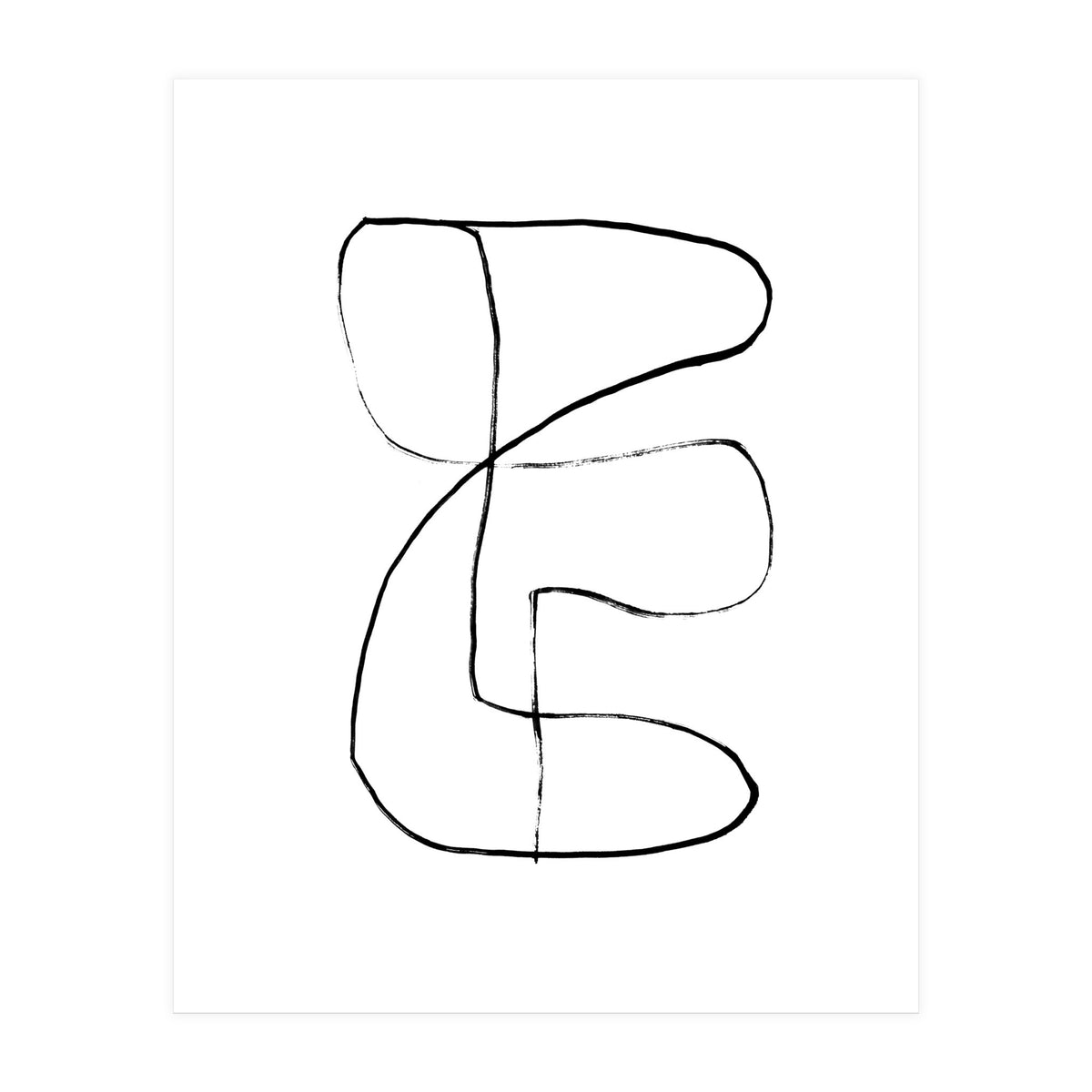 Mid-Century Line Art Print #1 (Print Only)