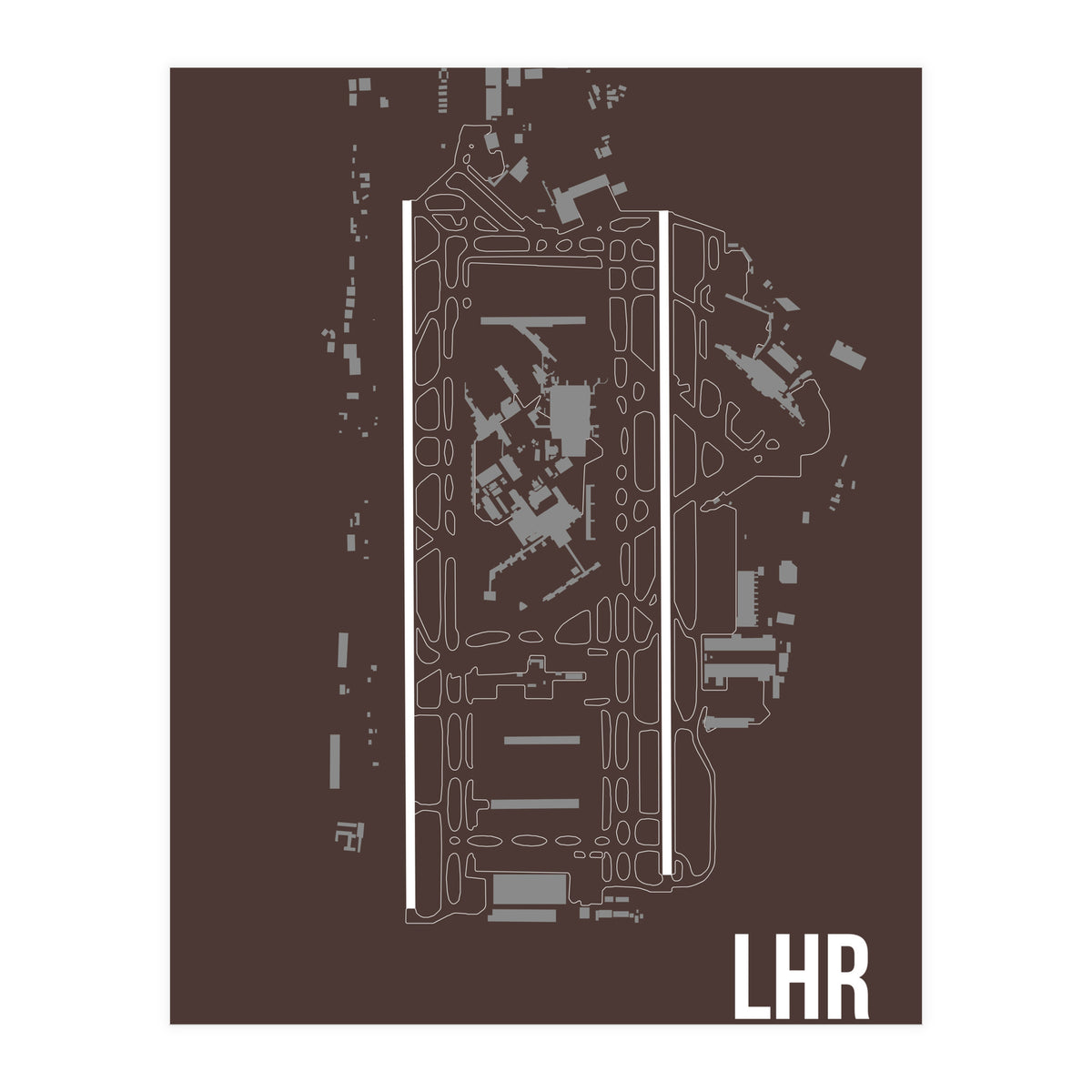 London Heathrow Airport Layout (Print Only)