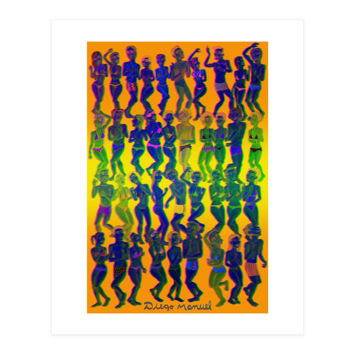 Bailando En La Playa 3d 4 (Print Only)