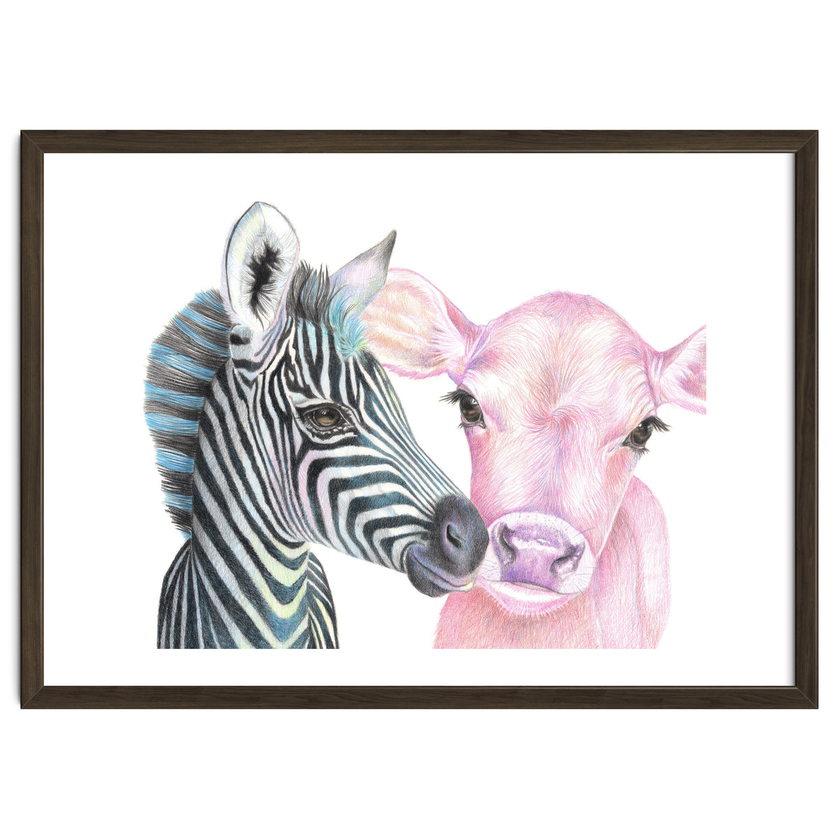 Zebra and Cow