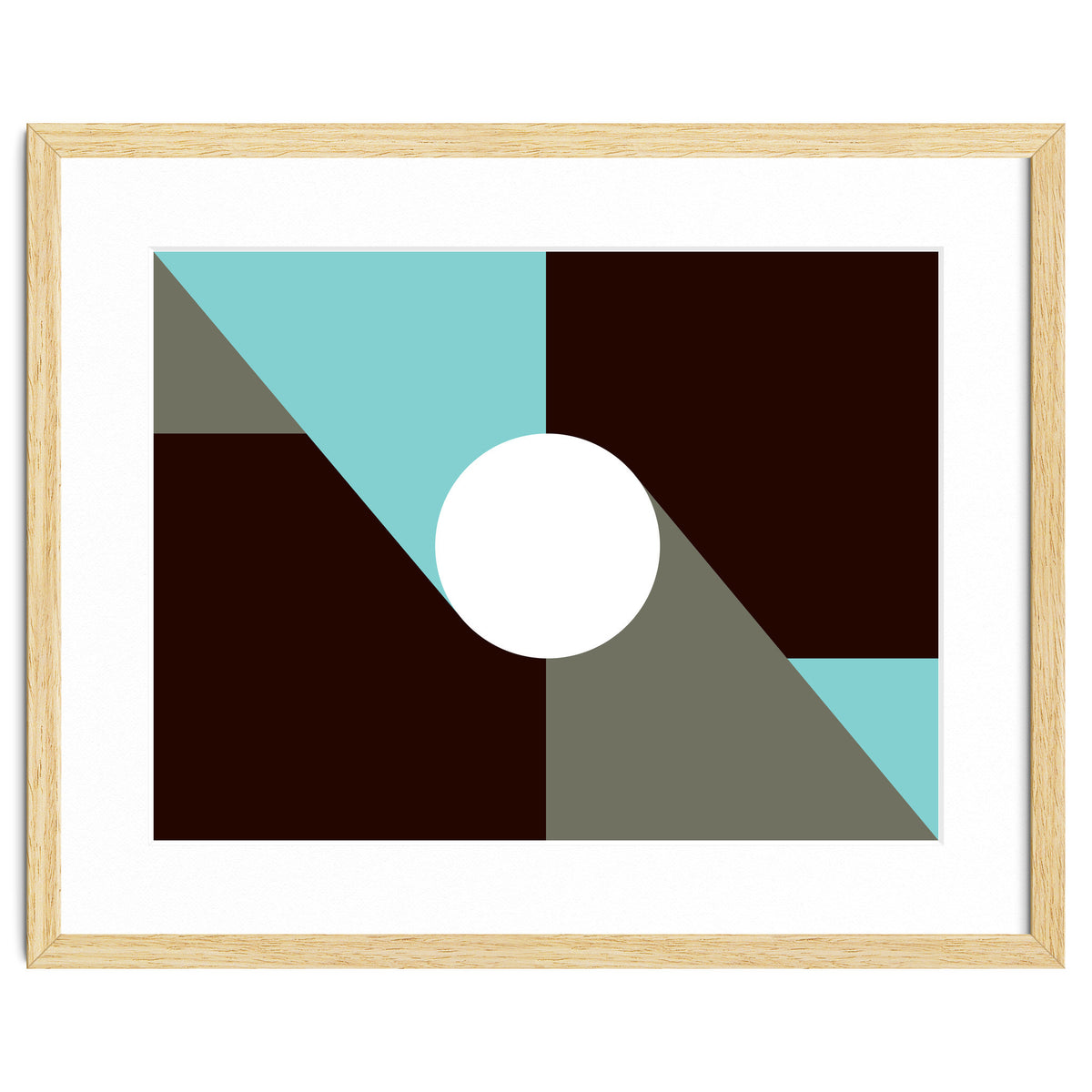 Geometric Shapes No. 29 - baby blue & grey