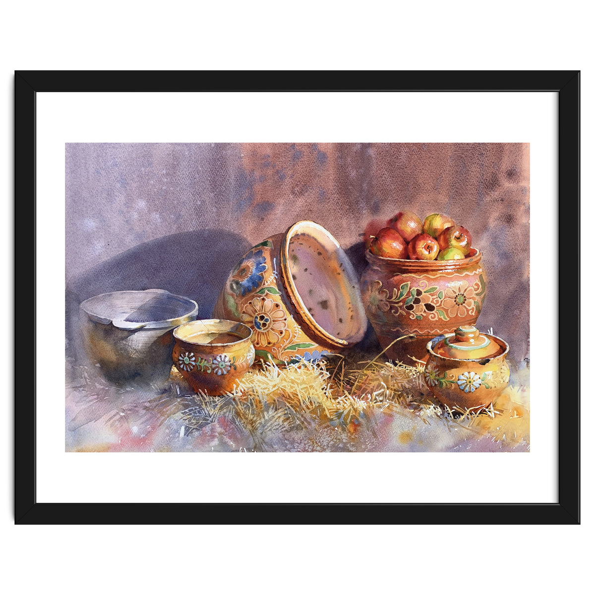 Sunny still life with straw