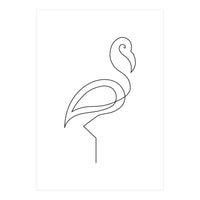 One Line Art Flamingo (Print Only)
