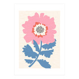 Pink Modern Folk Art Flower (Print Only) thumbnail