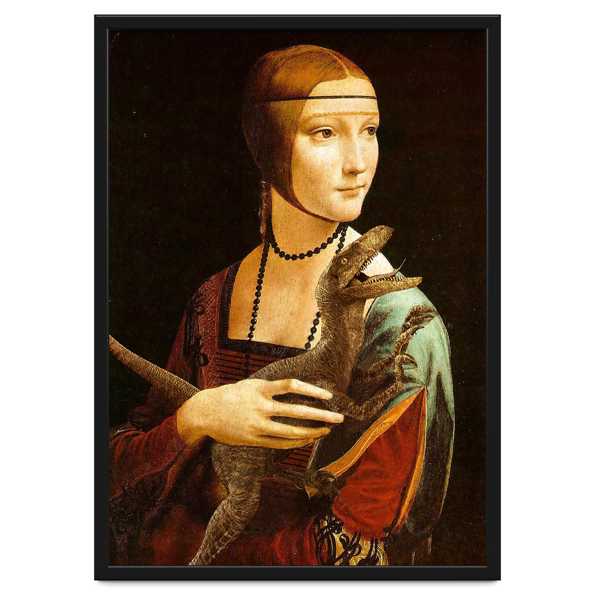 Lady With A Velociraptor