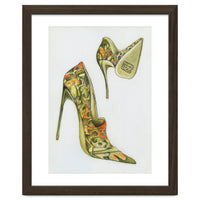 Green stiletto shoes