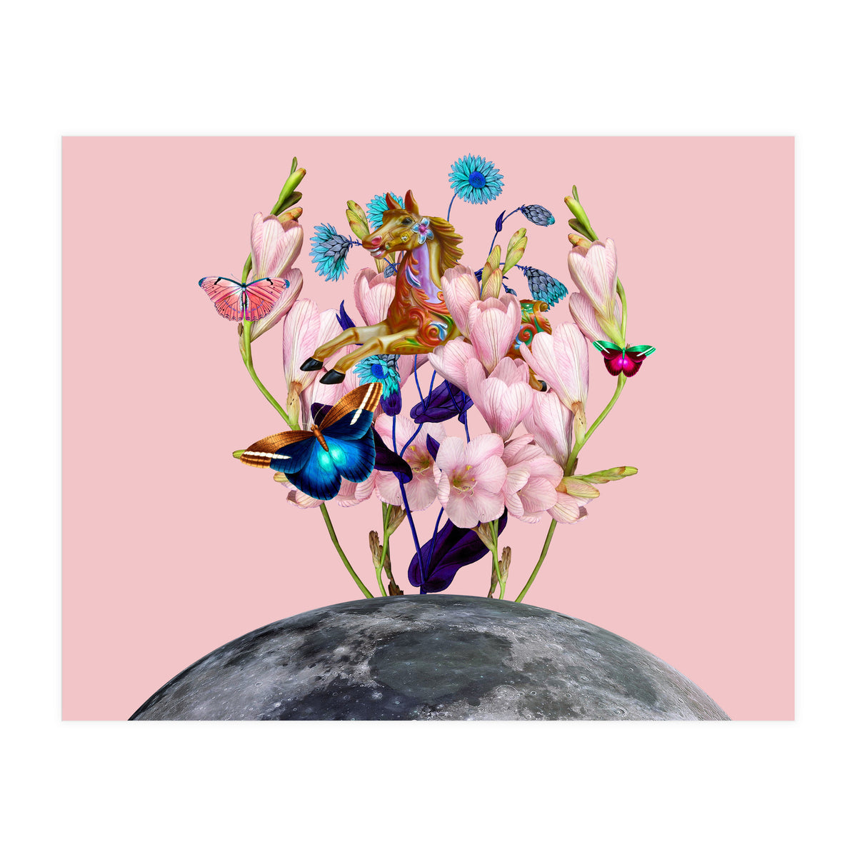 Moon Horse #collage (Print Only)