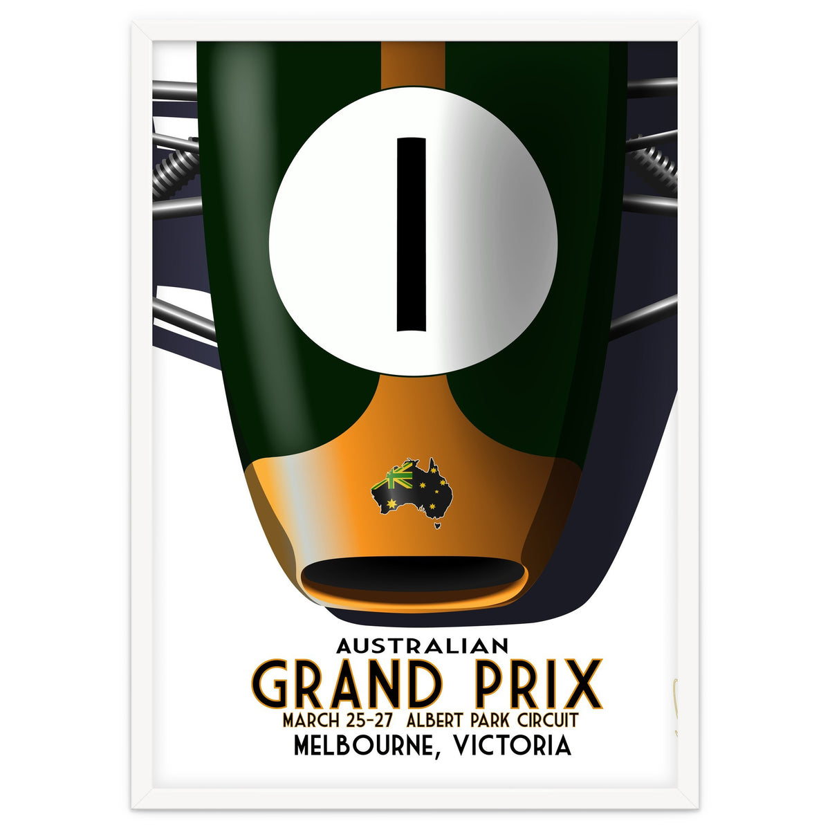 Australian Grand Prix Art Deco poster