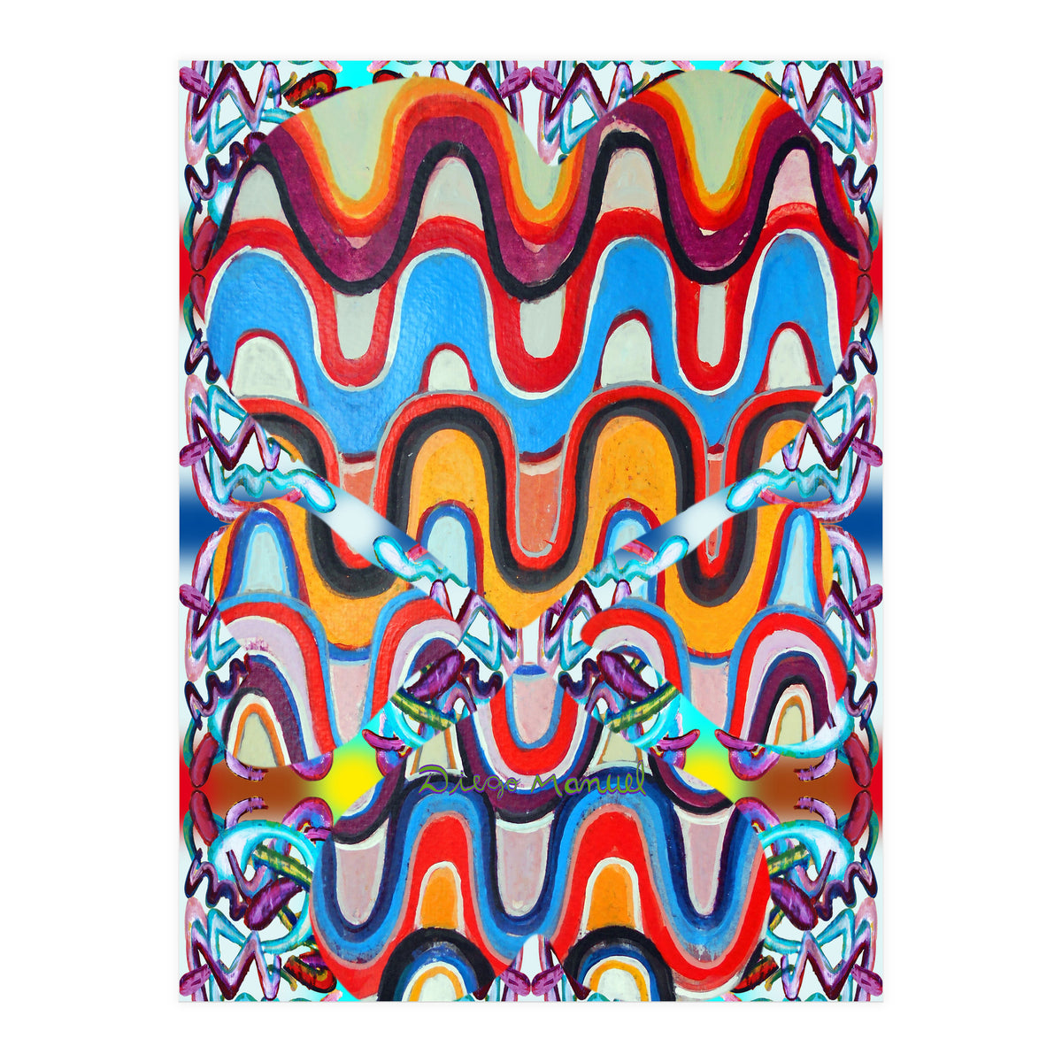 4 Corazones Tapiz 1 (Print Only)