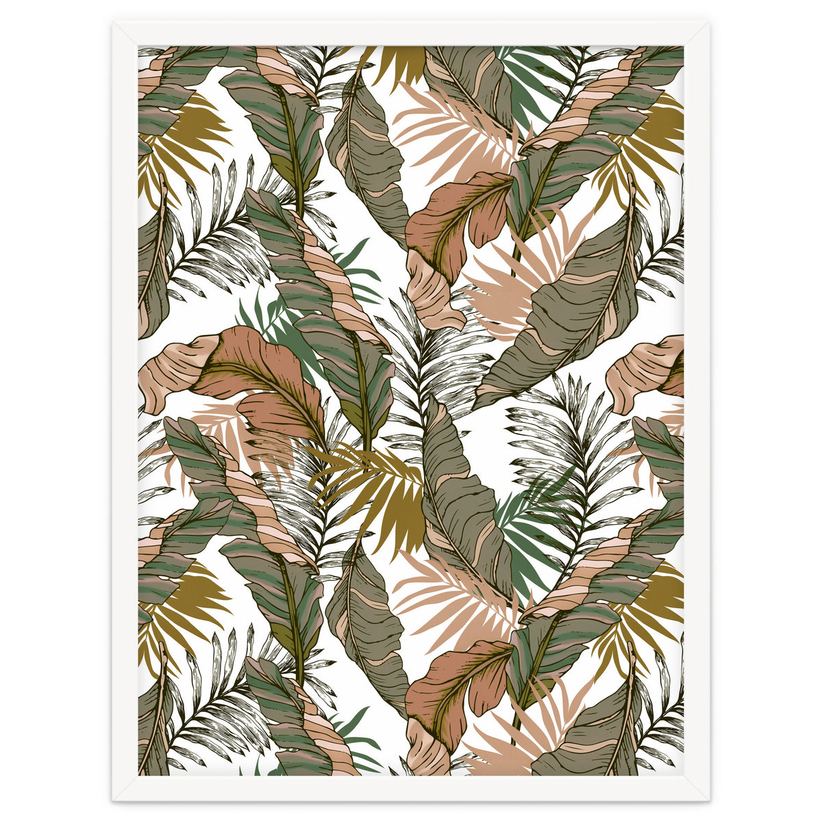 Drawing of wild tropical jungle I