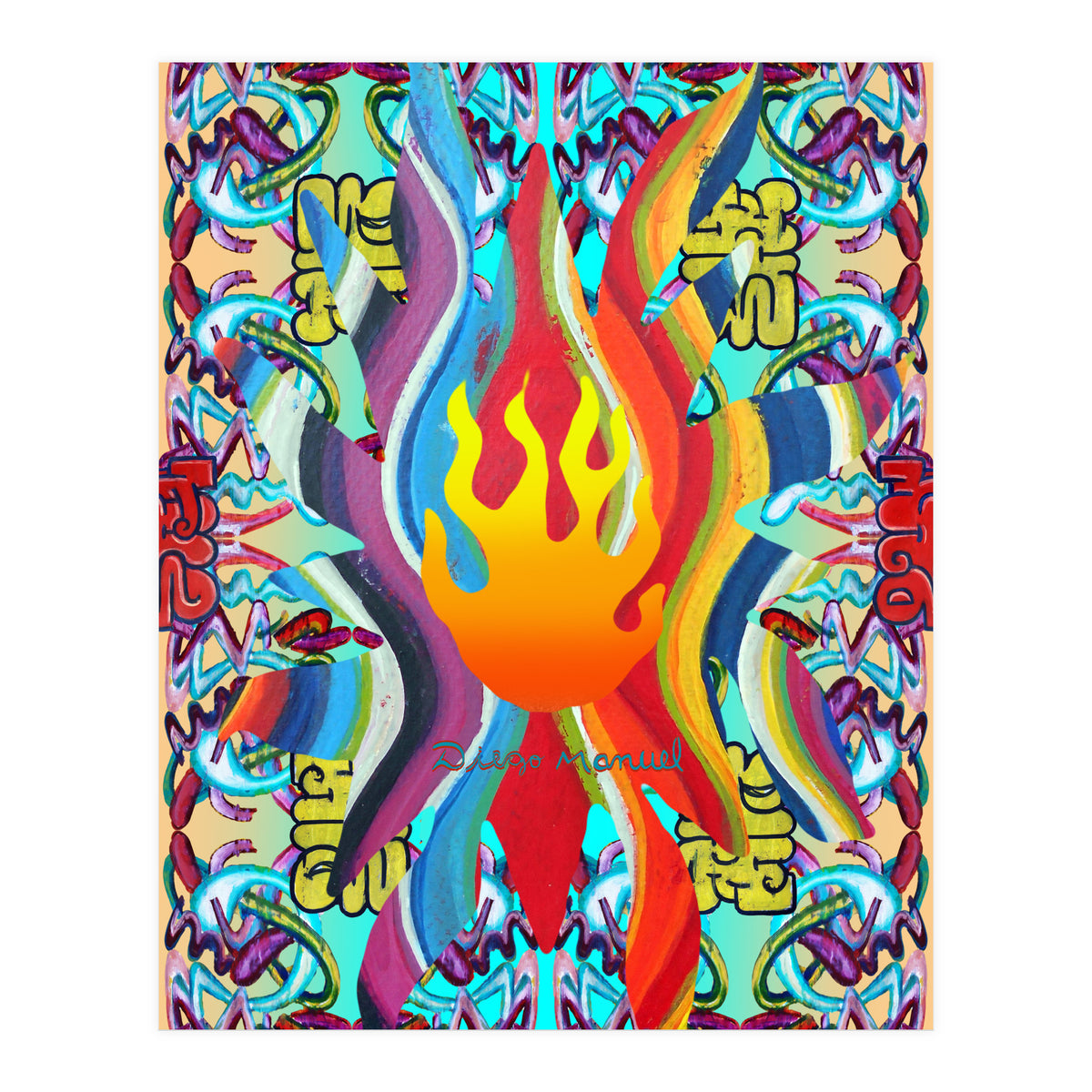 Fuego Y Graffiti 40 (Print Only)