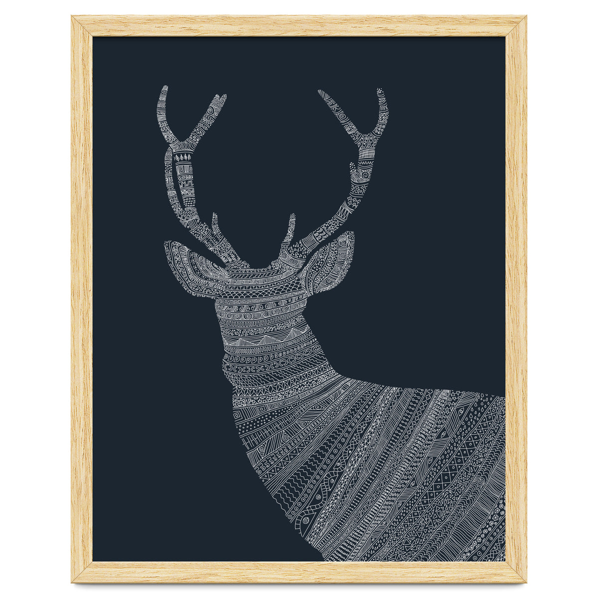 Stag Blue Poster