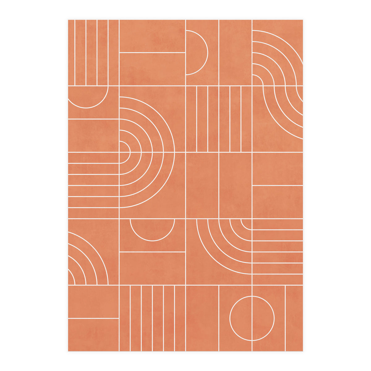 My Favorite Geometric Patterns No.23 - Coral (Print Only)