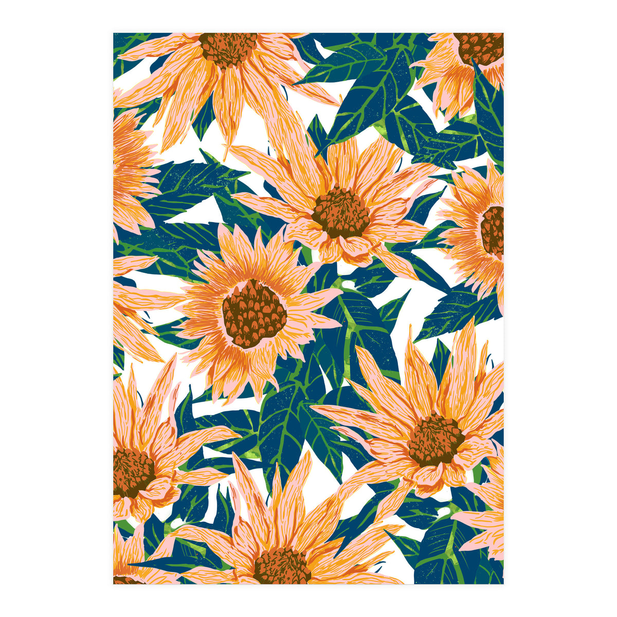 Blush Sunflowers (Print Only)