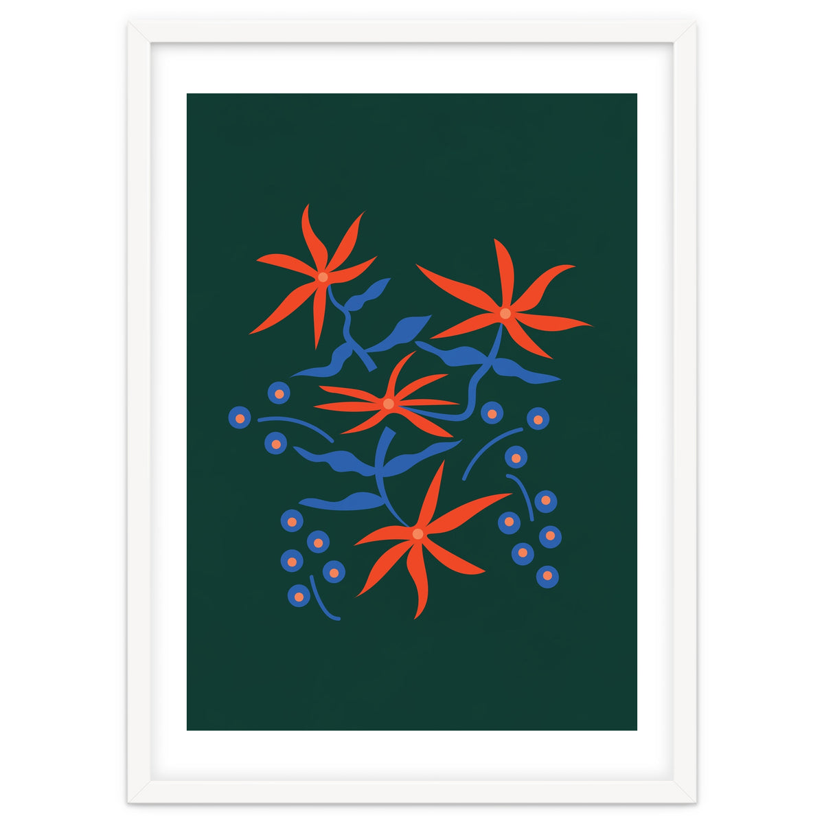 Abstract Retro Botanical Art
