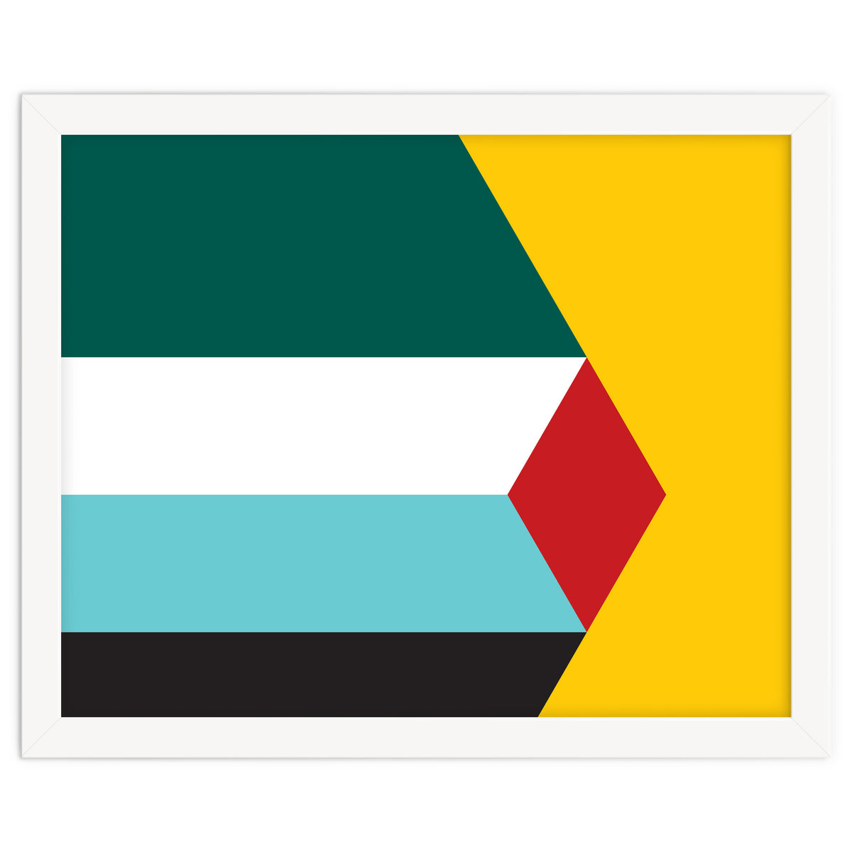 Geometric Shapes No. 43 - yellow & green