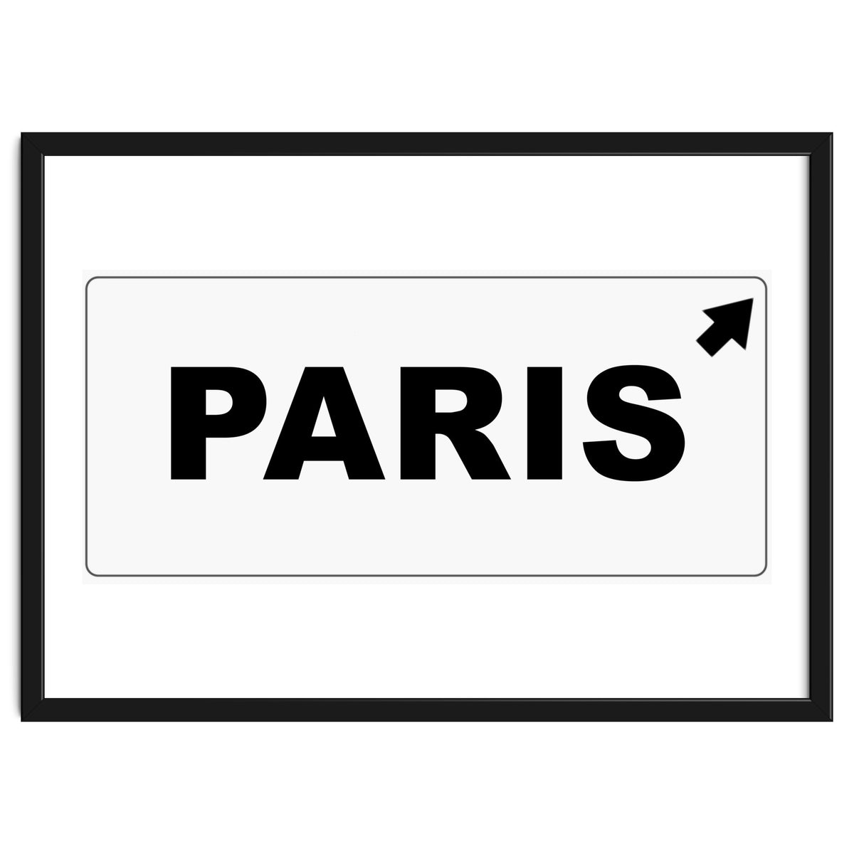 Let`s go to Paris, France! white road sign