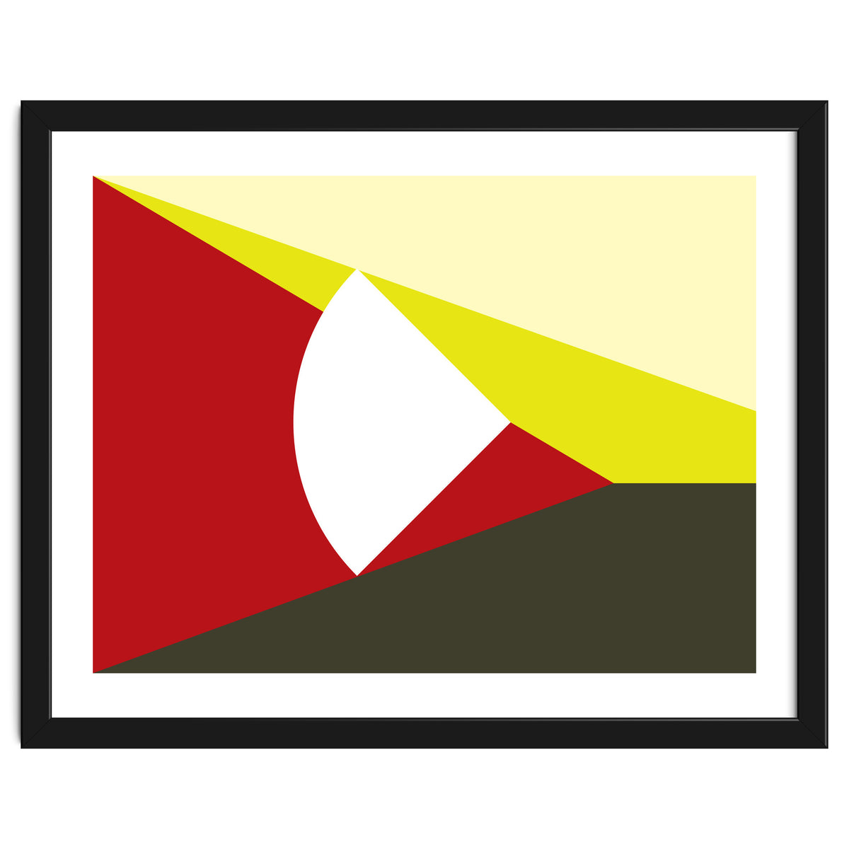 Geometric Shapes No. 13 - red, brown & yellow