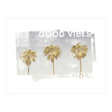 Vintage palm trees | good vibes only (Print Only) thumbnail