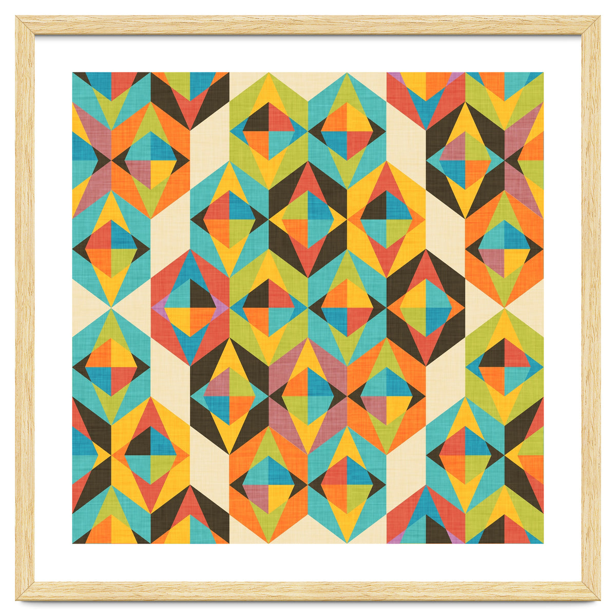 Retro Color Block Kaleidoscopic