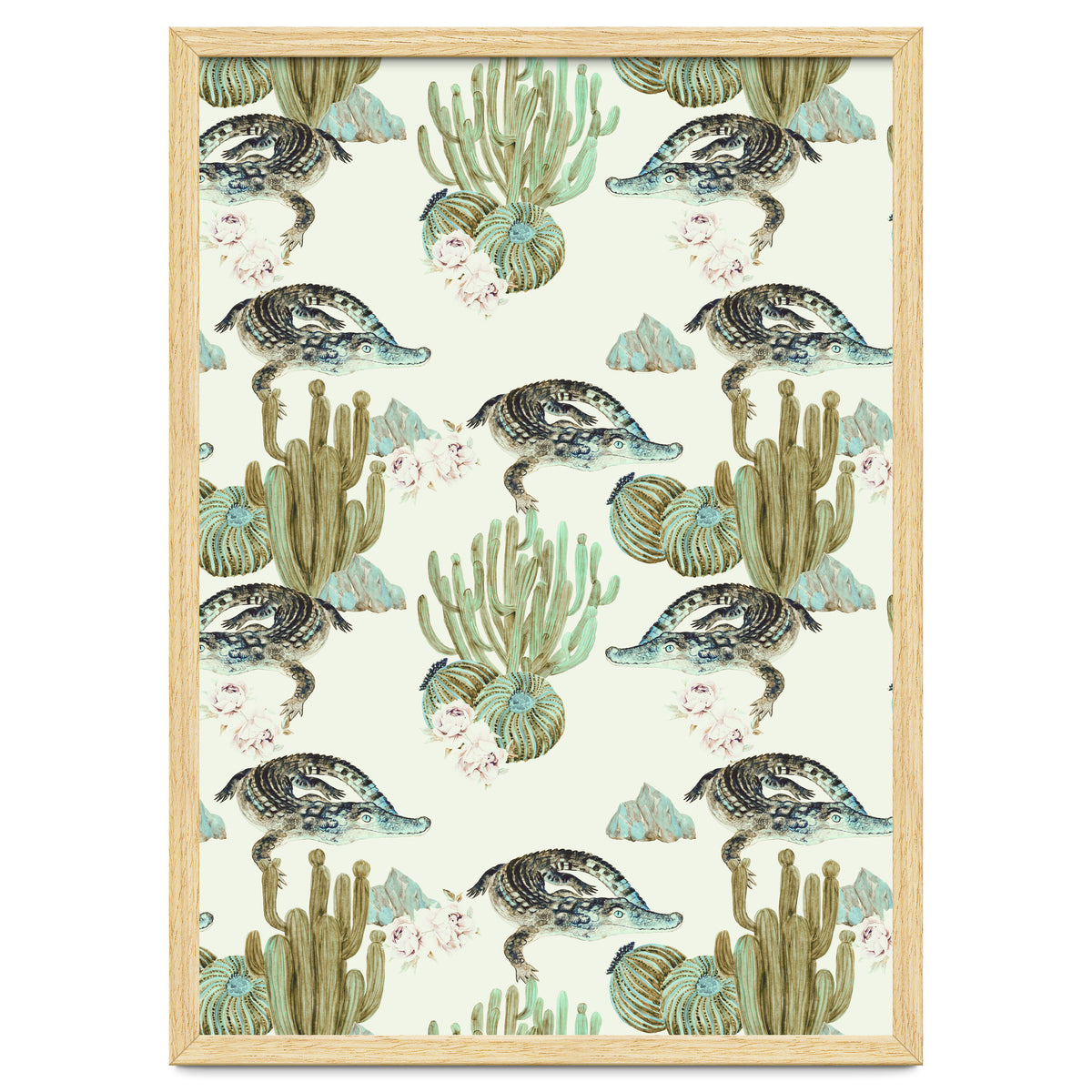 Crocodile pattern on the cactus