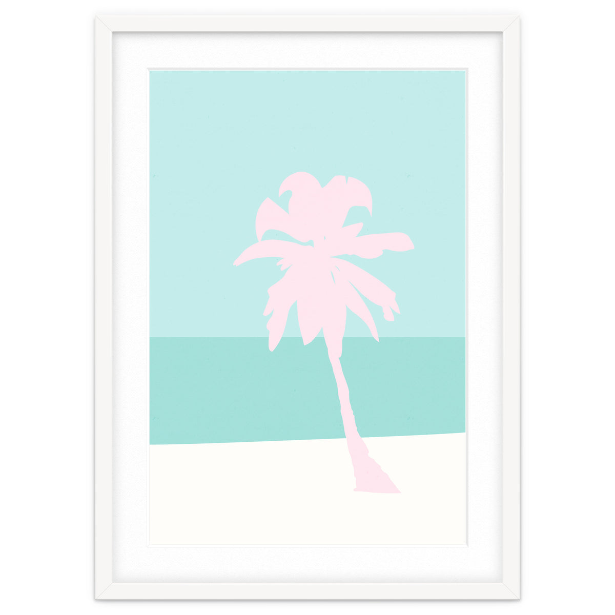 Minimal Palm Tree - Turquoise Coast