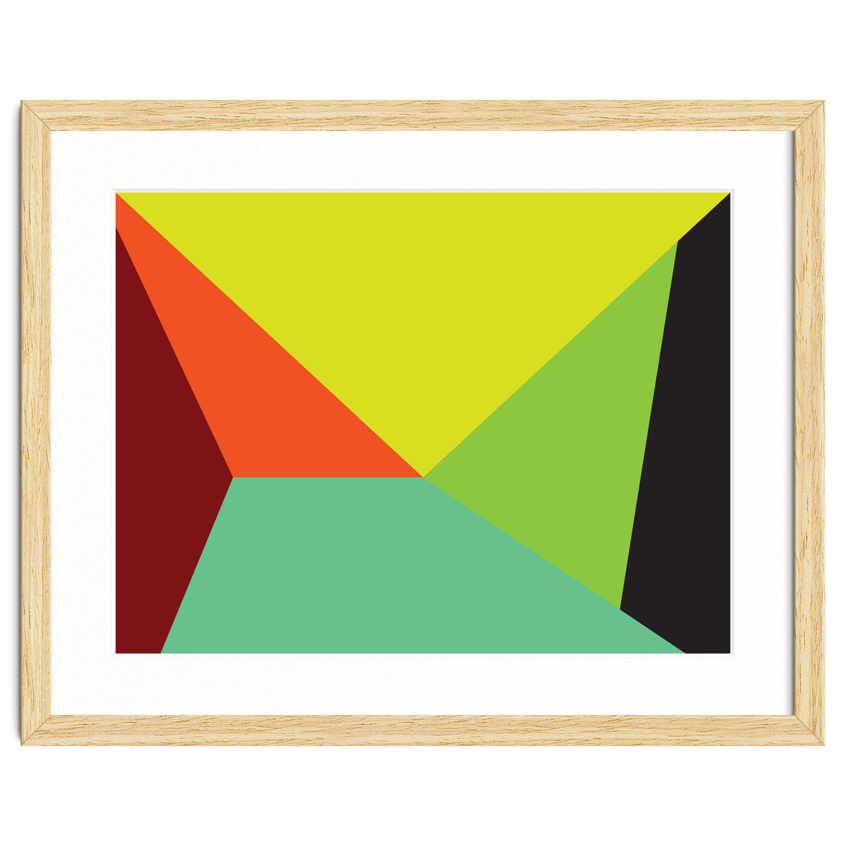 Geometric Shapes No. 31 -  yellow, orange & green
