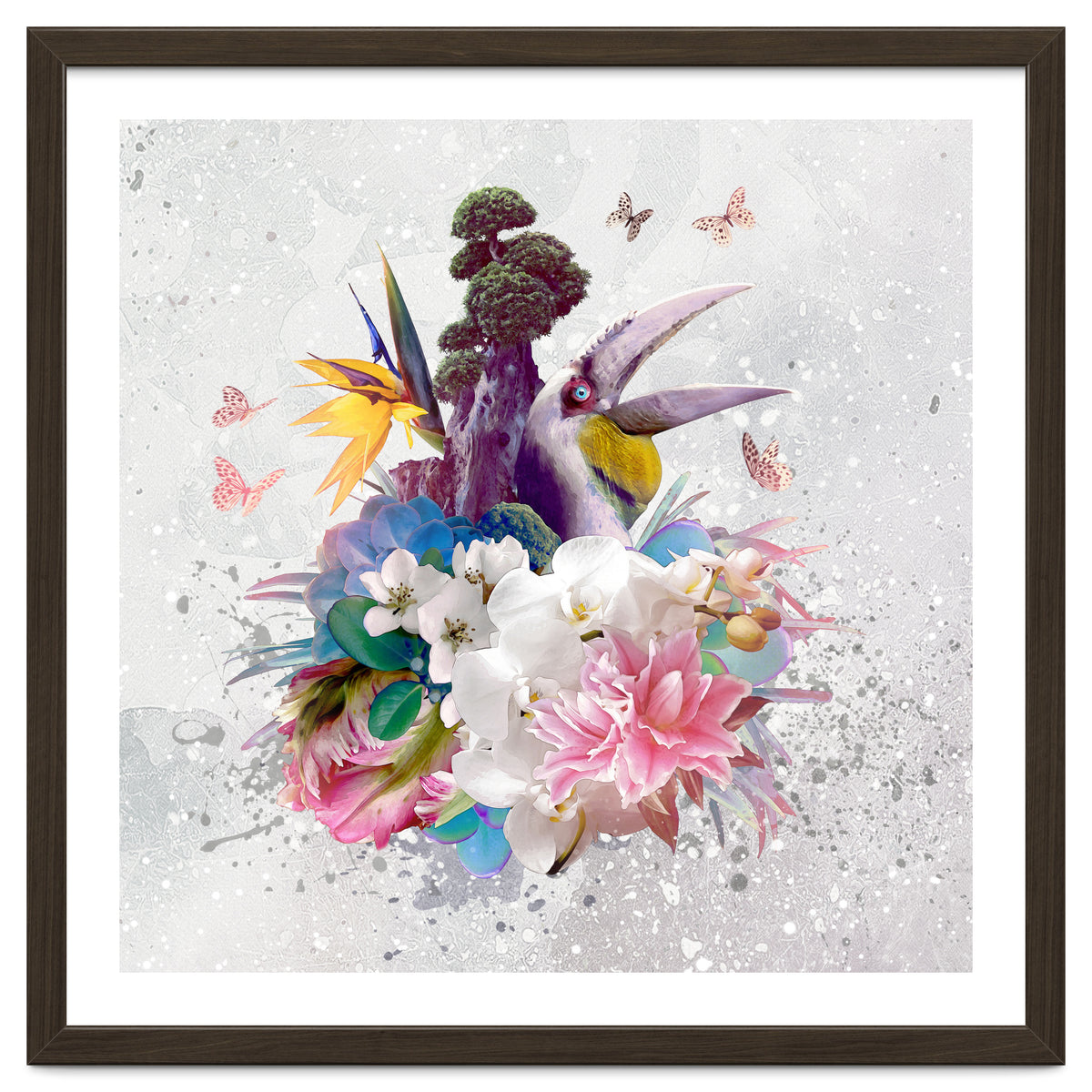 Floral Hornbill Grey